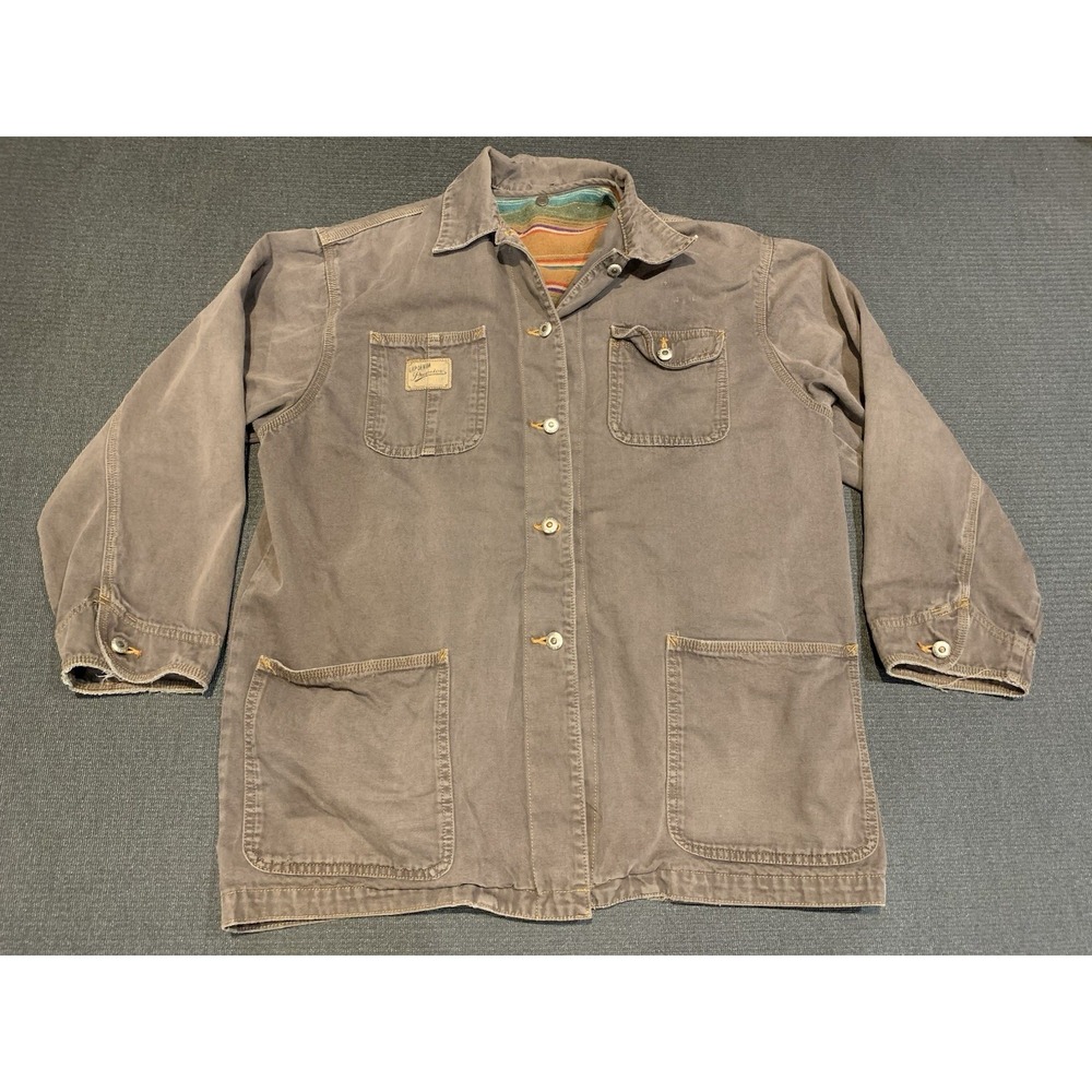 Rare Vintage Gap Blanket Lined Barn Chore‎ Jacket Distressed Small Oversized